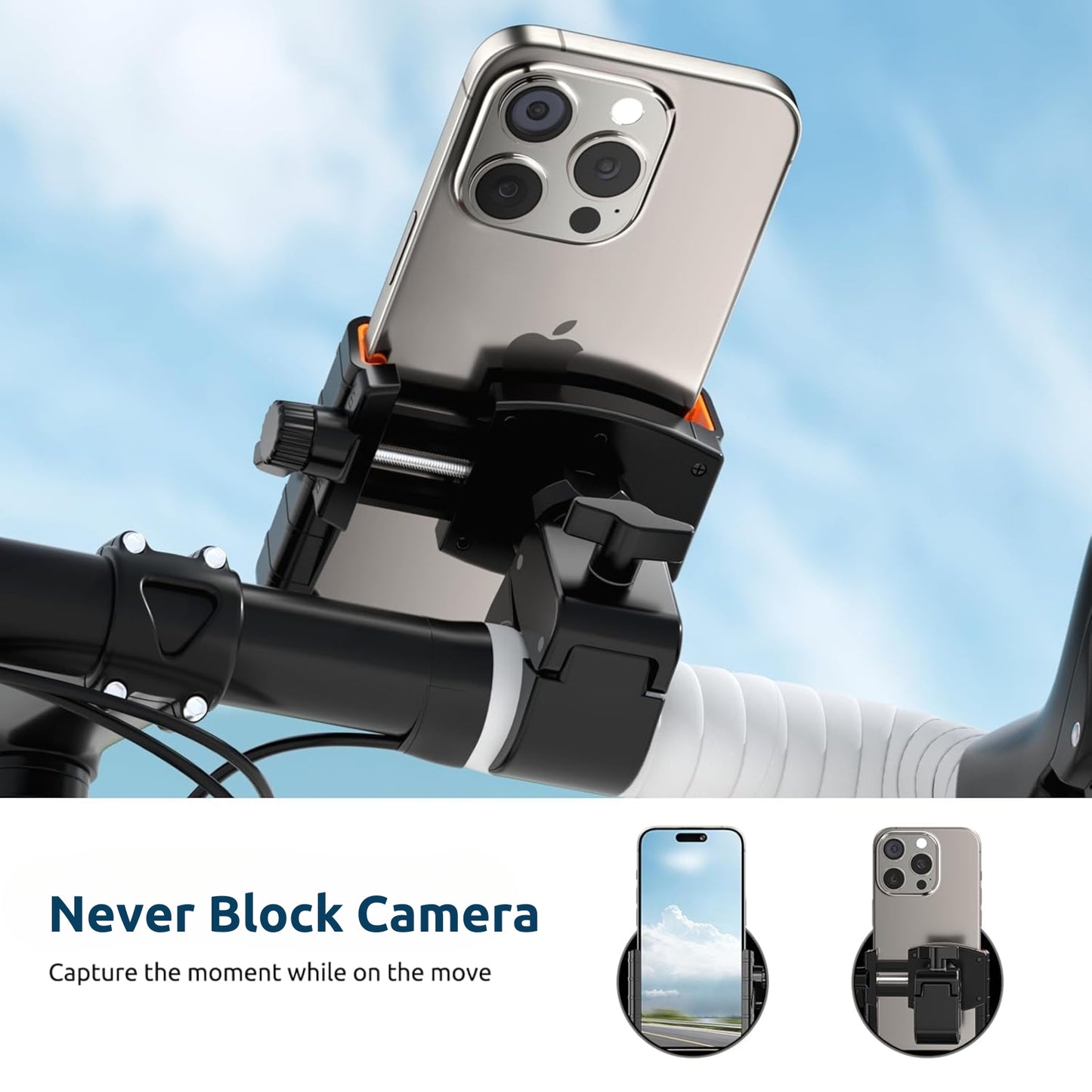 Suporte de telefone para bicicleta TT1 Bicicleta 360° ajustável