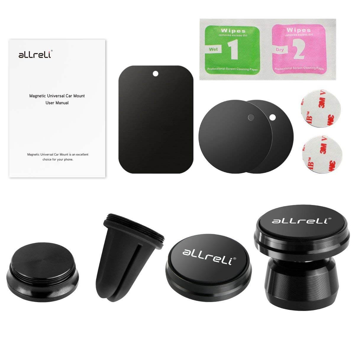 Suporte magnético universal para telefone em carro 4 em 1