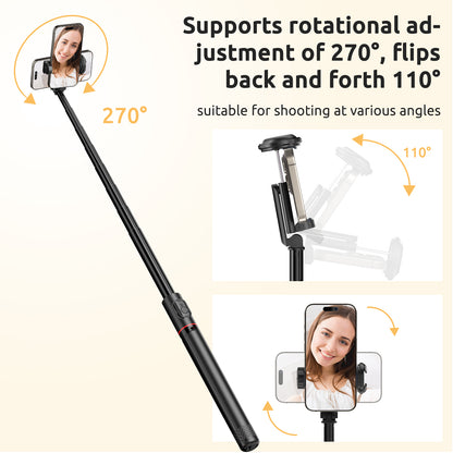 Tripé e bastão de selfie portátil com controle remoto, C10